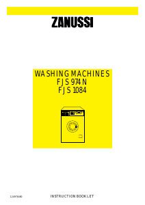Manual Zanussi FJS 974 N Washing Machine