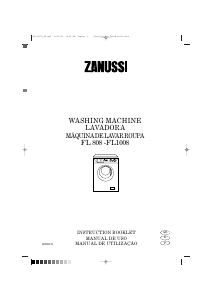 Manual Zanussi FL 808 Washing Machine