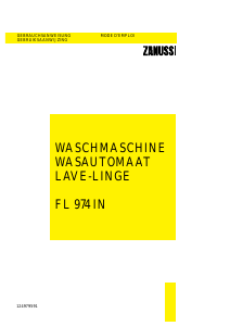 Mode d’emploi Zanussi FL 974 IN Lave-linge