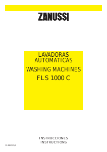 Handleiding Zanussi FLS 1000 C Wasmachine