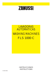 Manual de uso Zanussi FLS 1000 C Lavadora