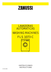 Manual de uso Zanussi FLS 1073 C Lavadora