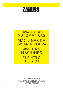 Manual Zanussi FLS 473 C Máquina de lavar roupa