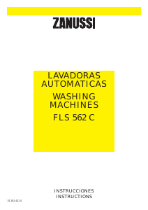 Manual Zanussi FLS 562 C Washing Machine