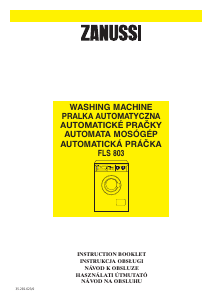 Manual Zanussi FLS 803 Washing Machine
