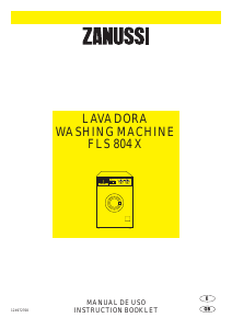 Manual de uso Zanussi FLS 804 X Lavadora