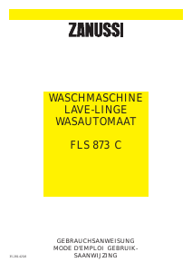 Handleiding Zanussi FLS 873 C Wasmachine