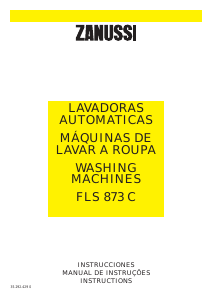 Manual Zanussi FLS 873 C Máquina de lavar roupa