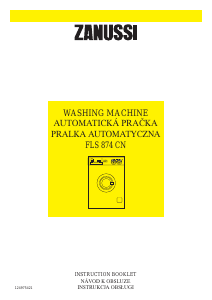 Handleiding Zanussi FLS 874 CN Wasmachine
