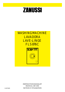 Mode d’emploi Zanussi FLS 876 C Lave-linge