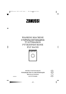 Handleiding Zanussi FLV 954 NN Wasmachine