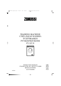 Handleiding Zanussi FV 825 N Wasmachine