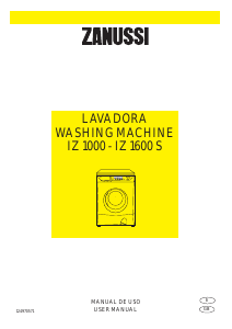 Manual de uso Zanussi IZ1600S Lavadora
