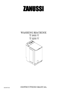 Handleiding Zanussi T1033V Wasmachine