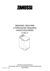 Manual Zanussi T803V Washing Machine