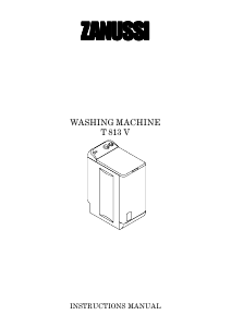 Handleiding Zanussi T813V Wasmachine