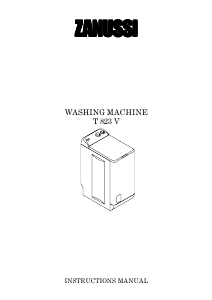 Manual Zanussi T823V Washing Machine