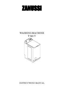 Manual Zanussi T923V Washing Machine