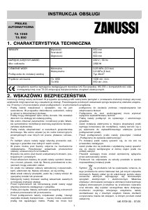 Instrukcja Zanussi TA850 Pralka