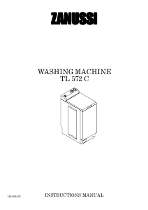 Manual Zanussi TL572C Washing Machine
