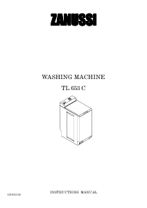 Handleiding Zanussi TL653C Wasmachine