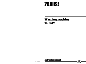 Manual Zanussi TL873V Washing Machine