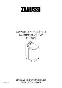 Manual de uso Zanussi TL893V Lavadora