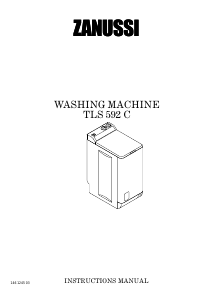 Manual Zanussi TLS592C Washing Machine