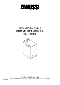 Manual Zanussi TLS592C1 Washing Machine