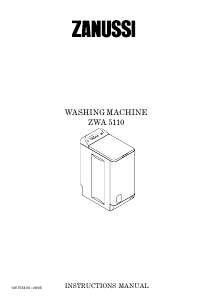Manual Zanussi ZWA 5110 Washing Machine