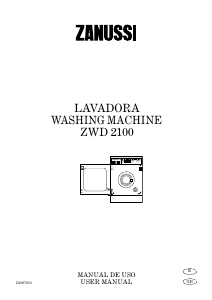 Handleiding Zanussi ZWD 2100 Wasmachine