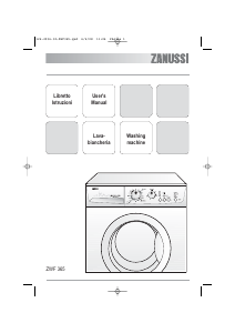 Manuale Zanussi ZWF 365 Lavatrice