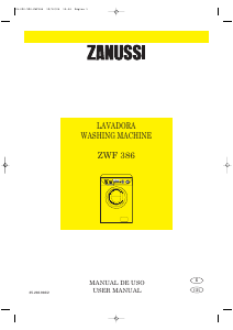 Manual de uso Zanussi ZWF 386 Lavadora