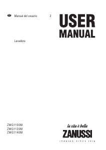 Manual de uso Zanussi ZWG 1100 M Lavadora