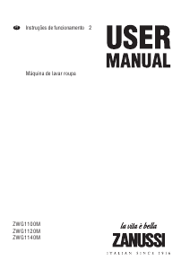 Manual Zanussi ZWG 1120 M Máquina de lavar roupa