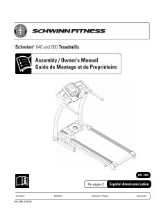 Manual Schwinn 840 Treadmill
