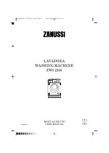 Manual Zanussi ZWI2105 Washing Machine