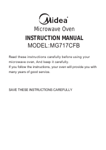 Manual Midea MG717CFB Microwave