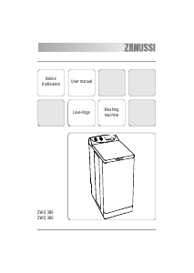 Manual Zanussi ZWQ 380 Washing Machine