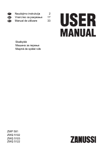 Manual Zanussi ZWQ 5102 Mașină de spălat