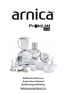 Kullanım kılavuzu Arnica GH21021 Prokit 444 Plus Mutfak robotu