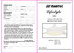 Handleiding Martec MRF134 Lifestyle Plafondventilator