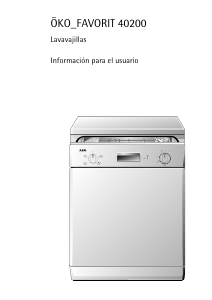 Manual de uso AEG F40200 Lavavajillas