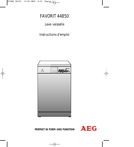 Mode d’emploi AEG F44850 Lave-vaisselle