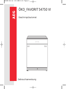 Bedienungsanleitung AEG F54750VI Geschirrspüler