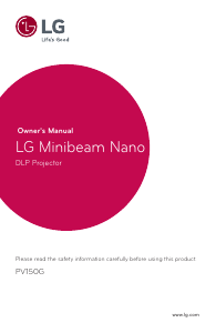 Bruksanvisning LG PV150G Projektor