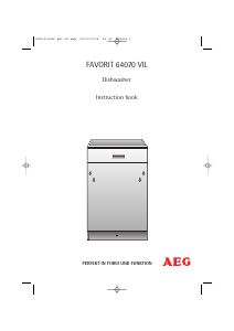 Manual AEG F64070VIL Dishwasher