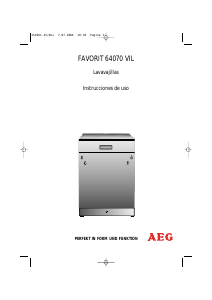 Manual de uso AEG F64070VIL Lavavajillas