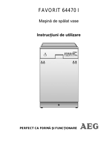 Manual AEG F64470I-M Maşină de spălat vase