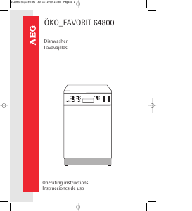 Manual AEG F64800W Dishwasher